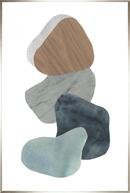 Online Designer Combined Living/Dining Stacked Color Stones Wall Art