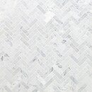 Online Designer Other Carrara Herringbone 1x3 Polished Mosaic Tile