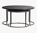 Online Designer Combined Living/Dining Duke Round Metal Nesting Coffee Tables