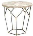 Online Designer Home/Small Office Palecek Loren Coastal Inlaid Clam Shell Gold Iron End Table