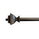 Online Designer Living Room Style Selections 48-in to 84-in Oil-Rubbed Bronze Metal Single Curtain Rod