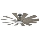 Online Designer Patio Windflower 12 - Blade Outdoor LED Windmill Ceiling Fan with Light Kit Included