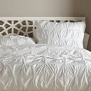 Online Designer Bedroom Organic Cotton Pintuck Duvet Cover