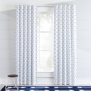 Online Designer Combined Living/Dining Little Prints Blue Triangle Blackout Curtain