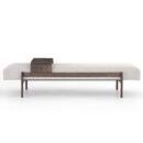Online Designer Combined Living/Dining Odi Mid Century Brown Wood Frame Grey Performance Upholstered Entryway Bench