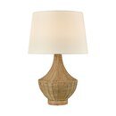 Online Designer Other Rafiq Outdoor Table Lamp In Natural Rattan With Off-White Nylon Shade