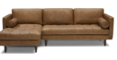 Online Designer Living Room Briar Leather Sectional
