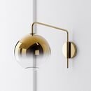 Online Designer Bedroom Sculptural Adjustable Globe Sconce - Metallic Ombre