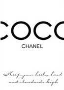 Online Designer Home/Small Office Chanel Fashion Quote Poster.