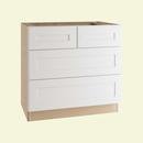 Online Designer Living Room Newport Base Kitchen Cabinet with 4 Drawers in Pacific White