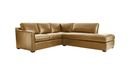 Online Designer Kitchen Davis Leather 2-Piece Right Bumper Sectional Sofa