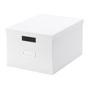 Online Designer Bedroom  TJENA Box with lid, white