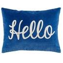 Online Designer Home/Small Office Blue Hello Throw Pillow