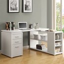 Online Designer Home/Small Office Monarch Specialties White Corner Desk