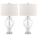 Online Designer Bedroom Clear Glass Table Lamp Set of 2