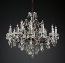 Online Designer Combined Living/Dining 19TH C. ROCOCO IRON & CLEAR CRYSTAL ROUND CHANDELIER 