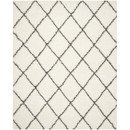 Online Designer Living Room Sewell Moroccan Shag Ivory/Gray Geometric Contemporary Area Rug