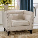 Online Designer Combined Living/Dining Baxton Studio Stapleton Beige Linen Modern Accent Chair
