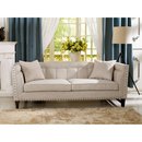 Online Designer Combined Living/Dining Baxton Studio Amelia Beige Linen Modern Sofa