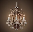 Online Designer Combined Living/Dining 19TH C. ROCOCO IRON & CLEAR CRYSTAL SCONCE 18