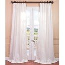Online Designer Combined Living/Dining Mineral White Linen Weave Curtain Panel