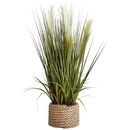 Online Designer Combined Living/Dining Mixed Faux Grass Rope Arrangement