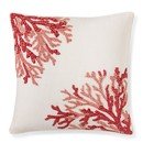 Online Designer Combined Living/Dining Coral Ombre Embroidered Pillow Cover, Coral