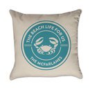 Online Designer Combined Living/Dining Personalized Crab Pillow Cover Beach Life For Us