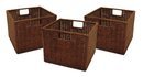 Online Designer Combined Living/Dining Winsome Wood Small Wired Rattan Baskets, Set of 3