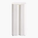 Online Designer Combined Living/Dining HEX SMALL IVORY CEMENT PEDESTAL TABLE