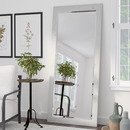 Online Designer Nursery Rustic White Beveled Wall Mirror