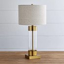 Online Designer Living Room Avenue Brass Table Lamp with USB Port