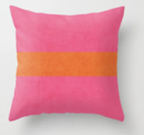 Online Designer Bedroom hot pink and orange classic Throw Pillow