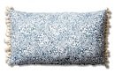 Online Designer Combined Living/Dining Meri 12x20 Tassel Lumbar Pillow, Blue Crown