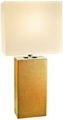 Online Designer Combined Living/Dining Lowden Tan Leather Wrapped 21-Inch-H Table Lamp