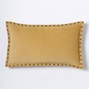 Online Designer Combined Living/Dining Studded Velvet Pillow Cover - Horseradish 