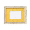 Online Designer Combined Living/Dining Embossed Yellow Wallpaper Frame