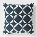 Online Designer Living Room Crewel Circlet Pillow Cover – Blue Lagoon