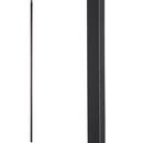 Online Designer Hallway/Entry Aalto Modern 44 in. x 0.5 in. Satin Black Plain Square Bar Solid Wrought Iron Baluster