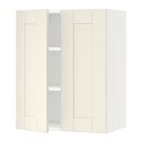 Online Designer Kitchen SEKTION Wall cabinet with 2 doors, white, Grimslöv off-white