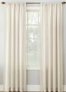Online Designer Living Room Berwick Linen Blend Solid Semi-Sheer Rod Pocket Single Curtain Panel
