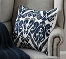 Online Designer Living Room Josie Ikat Embroidered Pillow Cover