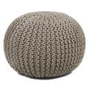 Online Designer Living Room Textured Contemporary Cord Pouf Ottoman