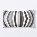 Online Designer Living Room Crewel Optic Stripe Pillow Cover - Platinum