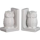 Online Designer Living Room Ceramic Owl Bookend Set of Two White
