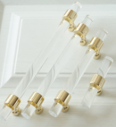 Online Designer Combined Living/Dining Lucite Drawer Pull Acrylic
