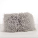 Online Designer Combined Living/Dining Mongolian Fur Pillow (FOG)