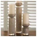 Online Designer Combined Living/Dining Scratched Pillar Candle Holder by Global Views