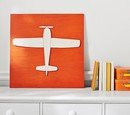 Online Designer Kids Room Airplane Planked Art