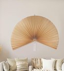 Online Designer Nursery 60” Oversized Giant Wall Fan Decor, Woven Wall Boho Fan, Folding Bamboo Asian Fan for Headboard, Fireplace, Nursery, Entryway Decorations